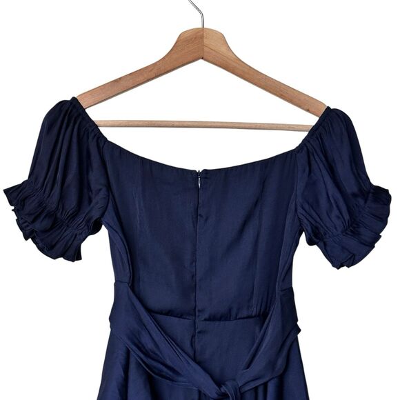 Selfie Leslie Linka off shoulder tie back coquette blue 8 - Picture 8 of 13